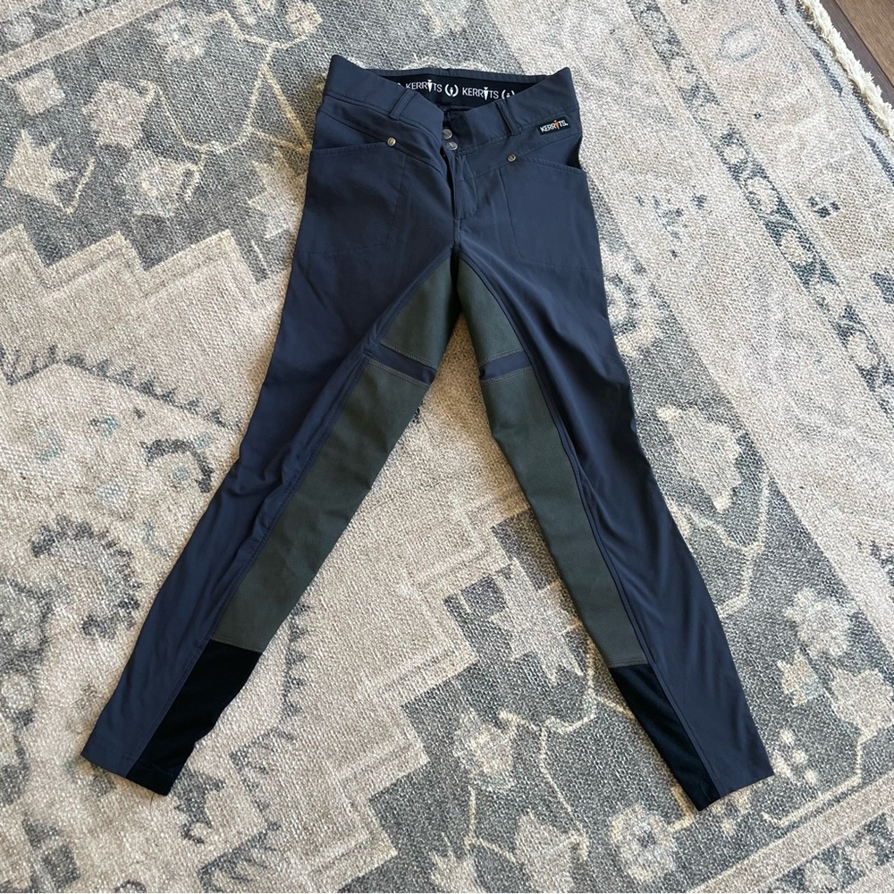 Kerrits Navy and Gray Riding Tights
